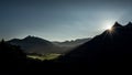 Sunrise over the Dent de Broc, Switzerland Royalty Free Stock Photo