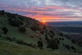 Sunrise Over Denver Royalty Free Stock Photo