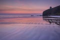 Sunrise over Downhill Beach on the Causeway Coast, Northern Ireland Royalty Free Stock Photo