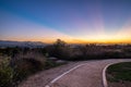 Sunrise over downtown Los Angeles from the Kenneth Hahn Recreation Area
