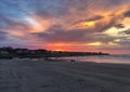 Sunrise over Easton's Beach Royalty Free Stock Photo
