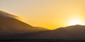 Sunrise over Femes mountains seen Royalty Free Stock Photo