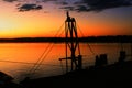 Sunrise over the Ferry Boat on the Sao Francisco River