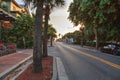 Sunrise over Flagler Avenue in New Smyrna Beach, Florida