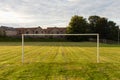 Sunrise over a football pitch