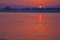 Sunrise over Ganges Royalty Free Stock Photo