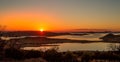 Sunrise over the Gariep Dam in South Africa Royalty Free Stock Photo