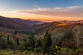 Sunrise over the Great Smoky Mountains Royalty Free Stock Photo