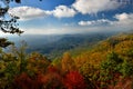 Sunrise over Great Smoky Mountains at Peak of Autumn Color Royalty Free Stock Photo