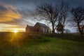 Sunrise over the Gwrhyd chapel