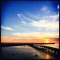 Sunrise over Harborwalk, Destin, Florida Royalty Free Stock Photo