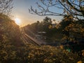 Sunrise over Hindley Station Royalty Free Stock Photo