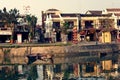 Early morning along waterfront in Hoi An, Vietnam