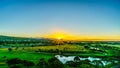 Sunrise over the horizon at the resort community of Ko Olina on the island of Oahu