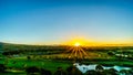 Sunrise over the horizon at the resort community of Ko Olina on the island of Oahu