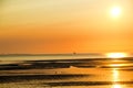 Sunrise over the Humber Estuary. Royalty Free Stock Photo