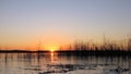 Sunrise Over An Icey Lake