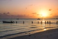 Sunrise over the Inhassorro Coast line, Mozambique