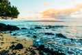 Sunrise Over Kaho\'olawe Island Across Ahihi Bay Royalty Free Stock Photo