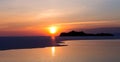 Sunrise over the lake Baikal. Early morning landscape. Royalty Free Stock Photo