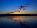 Sunrise over Lake Livingston in Onalaska, Texas