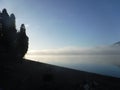 Sunrise over Lake in the NZ mountains Royalty Free Stock Photo