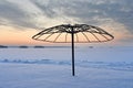 Sunrise over lake Uvildy in winter. South Ural, Chelyabinsk region, Russia Royalty Free Stock Photo