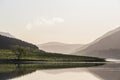 Sunrise over Loch Leven in Glencoe surroundings Royalty Free Stock Photo