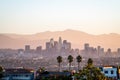 Sunrise over downtown Los Angeles from the Kenneth Hahn Recreation Area