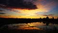 Sunrise over a marsh