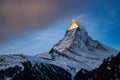 sunrise over Matterhorn peak Swiss Alps Royalty Free Stock Photo
