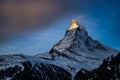 sunrise over Matterhorn peak Swiss Alps Royalty Free Stock Photo