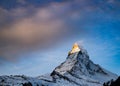 sunrise over Matterhorn peak Swiss Alps Royalty Free Stock Photo