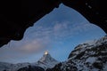 sunrise over Matterhorn peak Swiss Alps Royalty Free Stock Photo