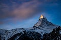 sunrise over Matterhorn peak Swiss Alps Royalty Free Stock Photo