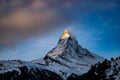 sunrise over Matterhorn peak Swiss Alps Royalty Free Stock Photo