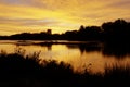 Sunrise over the Maumee River Royalty Free Stock Photo