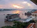 Sunrise over Mekong river