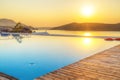 Sunrise over Mirabello Bay on Crete Royalty Free Stock Photo