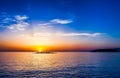 Sunrise over Mirabello Bay, Crete Royalty Free Stock Photo