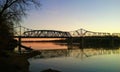 Sunrise over the Missouri River Royalty Free Stock Photo
