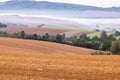 Sunrise Over Moravian Fields And Old Mill