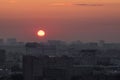 Sunrise over Moscow Royalty Free Stock Photo