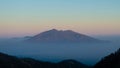 Sunrise over Mount Arjuno, East Java, Indonesia Royalty Free Stock Photo