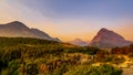 Sunrise over Mount Grinnell in Glacier National Park Royalty Free Stock Photo