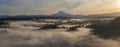 Sunrise over Mount Hood and Sandy River one Early Autumn Morning Royalty Free Stock Photo