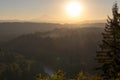 Sunrise over Mount Hood and Sandy River in Oregon