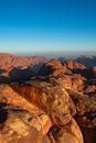 Sunrise over Mount Sinai, view from Mount Moses Royalty Free Stock Photo