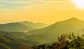 Sunrise over mountain rang Royalty Free Stock Photo