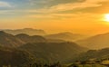 Sunrise over mountain rang Royalty Free Stock Photo